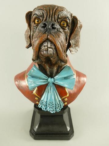 Figuur polystone bulldog gekleurd H.40x23x16cm beschikbaar voor biedingen
