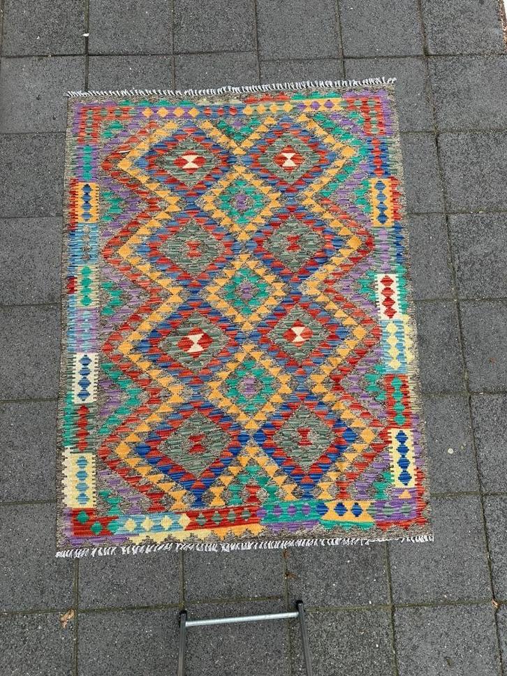 Modern Handgeweven Kelim - Kilim 199 x 151 cm, Huis en Inrichting, Stoffering | Tapijten en Kleden, Nieuw, 100 tot 150 cm, 150 tot 200 cm