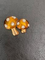 Goudkleurige Paddenstoel Broche - Herfst, Minder dan 4 cm, Nieuw, Ophalen of Verzenden, Goud