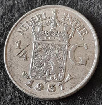 Nederlands Indie 25 cent 1937 (lot 1) beschikbaar voor biedingen