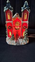 Dickensville Kersthuisje kerk met verlichting, Ophalen, Zo goed als nieuw