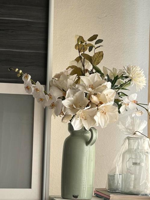 Setprijs: Riverdale bloemen en glazen set met brocante vaas, Huis en Inrichting, Woonaccessoires | Vazen, Zo goed als nieuw, Overige kleuren
