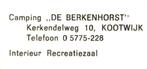 80257	Kootwijk	Camping	De Berkenhorst	 Gelopen met zegel, Ophalen of Verzenden, 1960 tot 1980, Gelopen, Gelderland