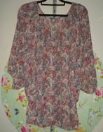 Bloemetjes Blouse Tuniek maat L 40 42 valt ruim, Ophalen of Verzenden, Zo goed als nieuw, Maat 42/44 (L)