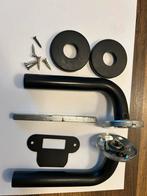 Witte Opdekdeur met Zwarte Klink, Doe-het-zelf en Verbouw, Deuren en Horren, Ophalen of Verzenden, Zo goed als nieuw, Binnendeur