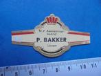 Sigarenband Aannemersbedrijf P. Bakker in URSEM, Ophalen of Verzenden, Zo goed als nieuw, Sigarenbandjes