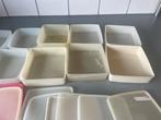 10 gebruikte Tupperware Diepvries Bakjes met Deksel, Huis en Inrichting, Keuken | Tupperware, Ophalen of Verzenden, Gebruikt, Wit