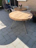 Te koop diverse massief eiken tafels tafelbladen salontafel, Ophalen, Rond, Eikenhout, 50 tot 100 cm