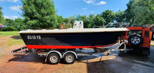Prachtige Ocqueteau motorboot consoleboot incl. trailer, Watersport en Boten, Vis- en Consoleboten, Gebruikt, 70 pk of meer, 6 meter of meer