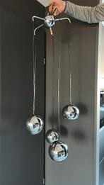 Vintage hanglamp / bollenlamp, Huis en Inrichting, Lampen | Hanglampen, Gebruikt, Vintage, Ophalen of Verzenden, Metaal