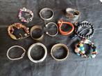 Partij armbanden, Sieraden, Tassen en Uiterlijk, Armbanden, Gebruikt, Ophalen of Verzenden, Met bedels of kralen, Zilver