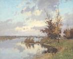 A.J. (Arie) Zwart, Herfst aan de plassen bij Nieuwkoop, Antiek en Kunst, Kunst | Schilderijen | Klassiek, Ophalen of Verzenden