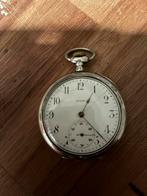 INVAR zilveren zakhorloge diam. 5 cm Italiaans 1906, Sieraden, Tassen en Uiterlijk, Antieke sieraden, Ophalen of Verzenden, Zilver