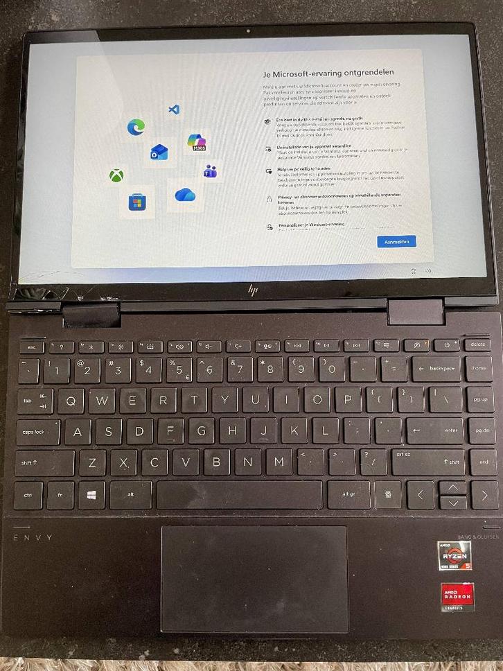 HP Envy x360 laptop, Computers en Software, Windows Laptops, Gebruikt, 13 inch, SSD, 2 tot 3 Ghz, 8 GB, Qwerty, Met touchscreen