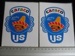 2x sticker caraco ijs logo geweldig lekker uitgesneden, Verzenden, Zo goed als nieuw, Merk