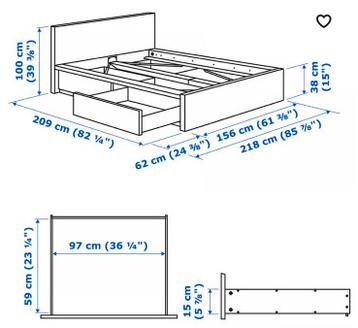 IKEA MALM bed inclusief lattenbodem - afbeelding 4