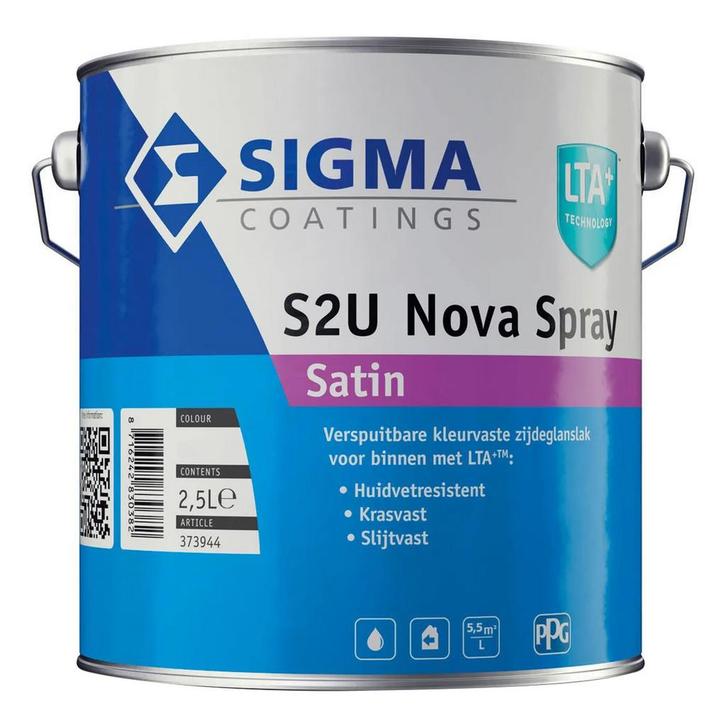 Sigma S2U Nova Spray - Zijdeglanslak voor Binnen, Doe-het-zelf en Verbouw, Verf, Beits en Lak, Nieuw, Verf, Minder dan 5 liter