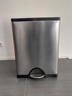 SimpleHuman RVS Prullenbak te koop!, Huis en Inrichting, Ophalen, Gebruikt, 50 tot 75 cm, 40 liter of meer