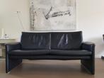 Leolux Antipode leder Fresco 01 zwart. 2 en 2,5 zit, Ophalen, Gebruikt, 150 tot 200 cm, Tweepersoons