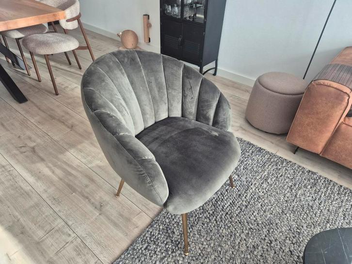 Mooie donkergroene velvet fauteuil, Huis en Inrichting, Fauteuils, Zo goed als nieuw, Metaal, Stof, 50 tot 75 cm, Minder dan 75 cm