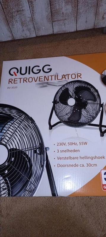 quigg retro ventilator zwart beschikbaar voor biedingen