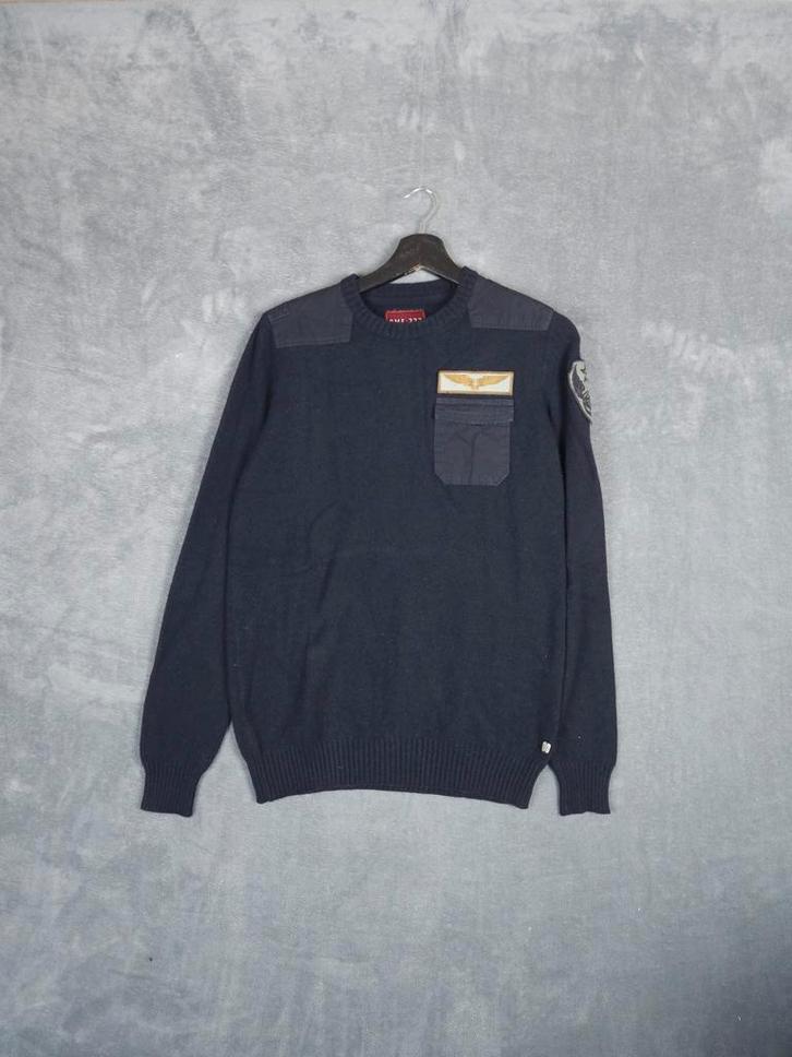 PME Legend Trui M Wol PME 333 Blauw Pall Mall, Kleding | Heren, Truien en Vesten, Zo goed als nieuw, Maat 48/50 (M), Blauw, Ophalen of Verzenden