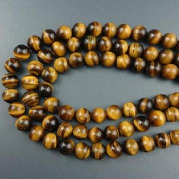 Streng Gele Tijgeroog edelsteen kralen 6 mm beschikbaar voor biedingen