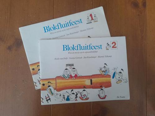 Blokfluitmethode blokfluitfeest deel 1 en 2, Muziek en Instrumenten, Bladmuziek, Gebruikt, Les of Cursus, Overige genres, Blokfluit