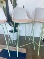 3x High Chairs – White with Mint Green Legs, Ophalen, Gebruikt, Drie, Wit