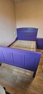 Brocante bed 130x190 cm, Ophalen, Gebruikt, Overige kleuren, 190 cm of minder