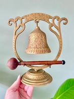 Vintage gedetailleerde messing gong tafelgong, Ophalen of Verzenden