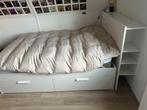 Brimnes Bed 140x200 met Hoofdeinde & Matras, Huis en Inrichting, Ophalen, Gebruikt, Wit, 140 cm