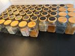 47 Kruidenpotjes met Bamboe Deksel, Ophalen, Zo goed als nieuw