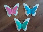 3 identieke metalen 3D vlinders ca 30cm zgan, Ophalen, Zo goed als nieuw