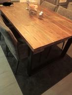 Eettafel mangohout 160 cm, Huis en Inrichting, Tafels | Eettafels, Ophalen, 50 tot 100 cm, Zo goed als nieuw, 150 tot 200 cm