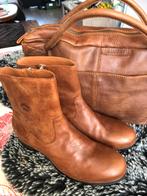 Shabbies Amsterdam set: tas en laarzen, Ophalen of Verzenden, Gedragen, Bruin, Lage of Enkellaarzen