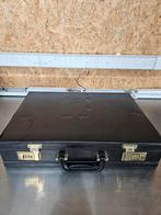 Zwarte Lederen Draagbare Koffer met Cijfercodes, Ophalen of Verzenden, Gebruikt