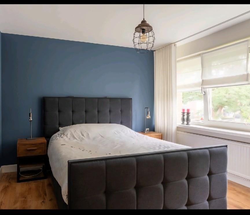 Swiss Sense bed 160x210 antraciet – zonder matras – direct o, Huis en Inrichting, Slaapkamer | Boxsprings, Ophalen, Gebruikt, 210 cm