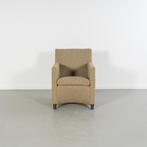 2x Leolux Dolcinea Fauteuil Beige Stof Gemêleerd - Zwart, Hout, Minder dan 75 cm, Ophalen of Verzenden, Zo goed als nieuw