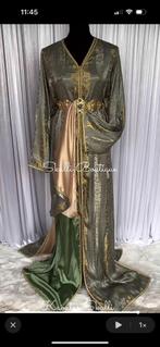 Takshita jawhara groen/beige  xl-xxl, Kleding | Dames, Gelegenheidskleding, Overige typen, Beige, Maat 46/48 (XL) of groter, Ophalen of Verzenden