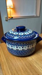 Bunzlau Aardewerk Pot met Deksel, Ophalen of Verzenden, Gebruikt, Overige materialen, Pot, Bus of Blik