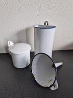 Emaille Potje en Trechter - Vintage Keukenaccessoires, Ophalen of Verzenden