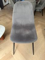 Grijze Velvet stoelen, Ophalen, Twee, Zo goed als nieuw, Stof