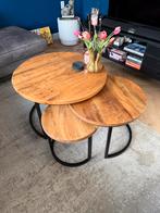 Salontafels set 3 stuks, Huis en Inrichting, Ophalen, Rond, 50 tot 100 cm, Zo goed als nieuw