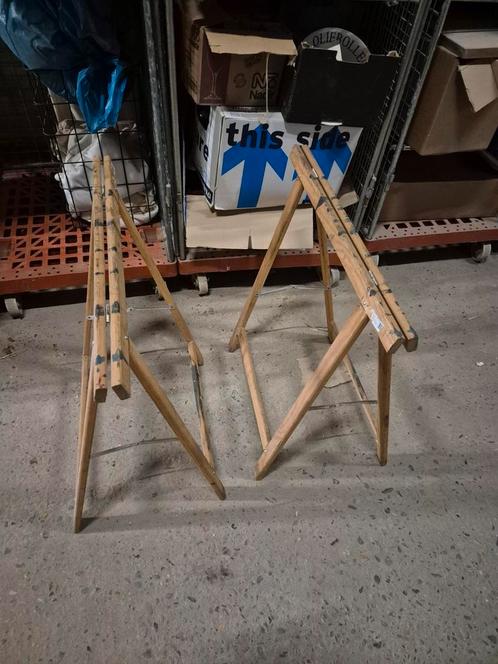 2  schragen, Doe-het-zelf en Verbouw, Steigers, Gebruikt, Overige typen, Minder dan 2 meter, Ophalen