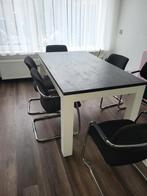 Eettafel salontafel 6 stoelen zgan, 4 tot 6 stoelen, Ophalen of Verzenden, Zo goed als nieuw