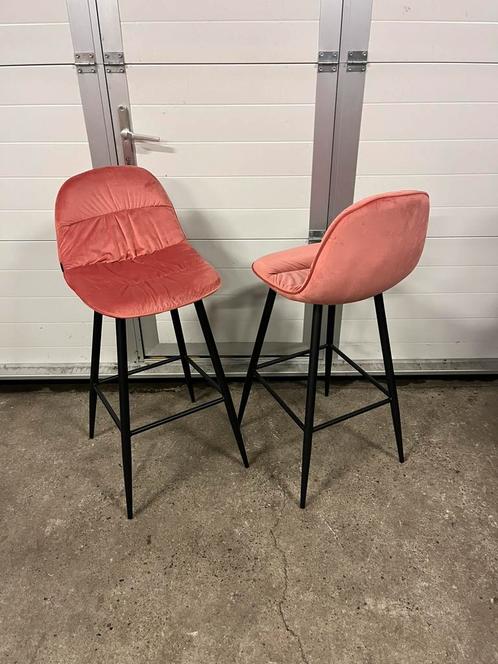 16 stuks nieuwe velvet roze horeca restaurant barkrukken, Huis en Inrichting, Barkrukken, Nieuw, Metaal, 5 krukken of meer, Ophalen
