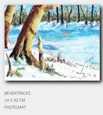 Winterlandschap in pastel, Antiek en Kunst, Ophalen of Verzenden