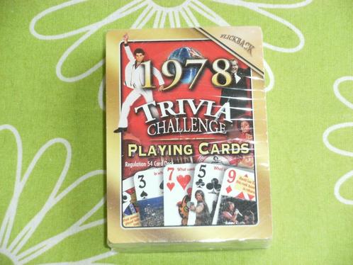 Nieuw in seal: Trivia Challenge-speelkaarten 1978, Hobby en Vrije tijd, Gezelschapsspellen | Overige, Nieuw, Een of twee spelers