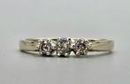 Gouden Vintage aanschuif ring diamanten Ca: 0.26 ct.2025/677, ., Ophalen of Verzenden, Zo goed als nieuw, Met edelsteen
